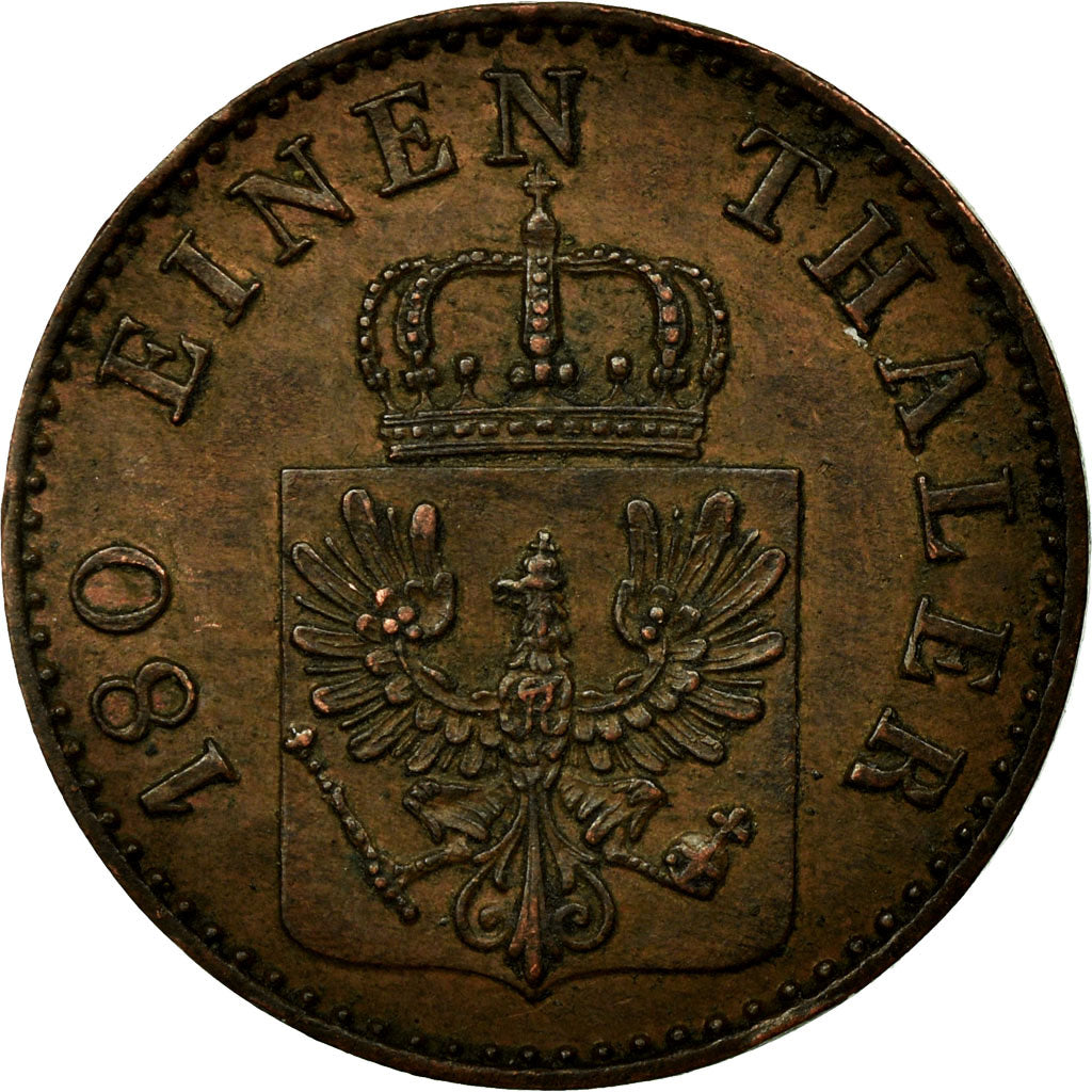 Coin, German States, PRUSSIA, Friedrich Wilhelm IV, 2 Pfennig, 1853, Berlin