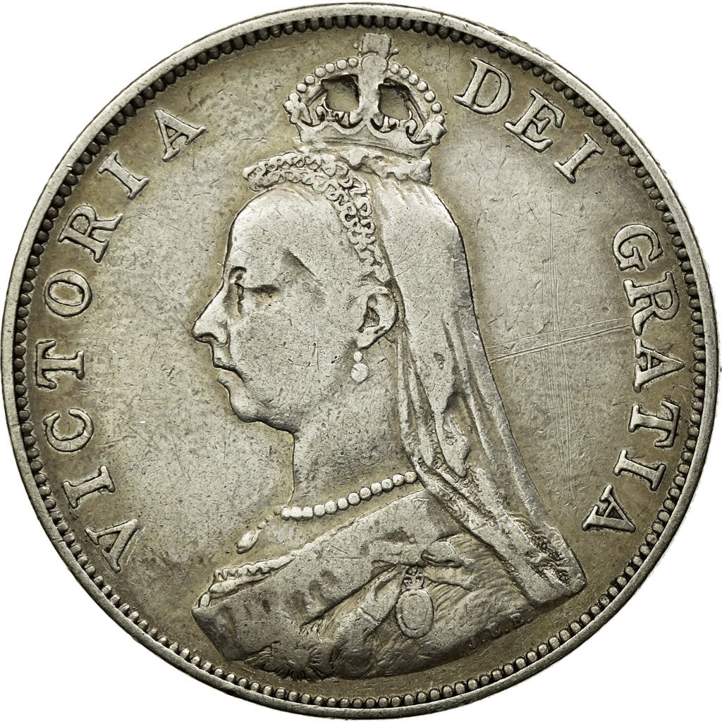 Coin, Great Britain, Victoria, Double Florin, 1889, VF(30-35), Silver, KM:763
