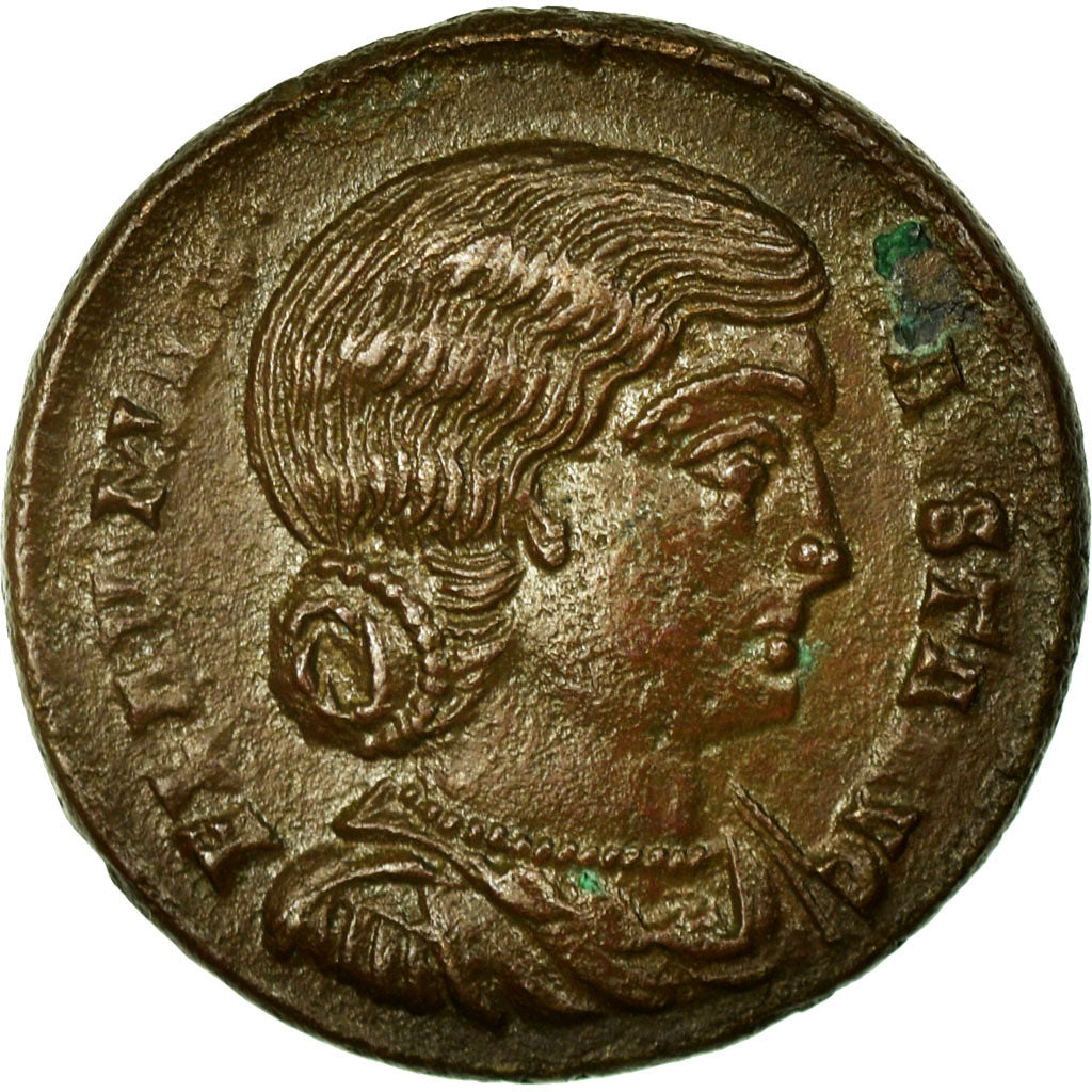 Coin, Fausta, Nummus, Lyons, AU(55-58), Copper, Cohen:6