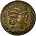 Coin, Fausta, Nummus, Lyons, AU(55-58), Copper, Cohen:6