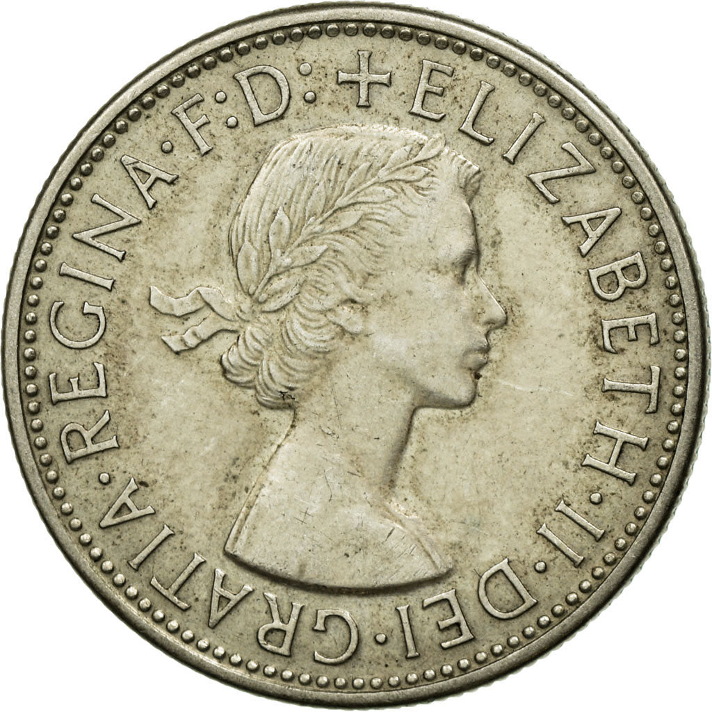 Coin, Australia, Elizabeth II, Florin, 1954, Melbourne, AU(50-53), Silver, KM:55