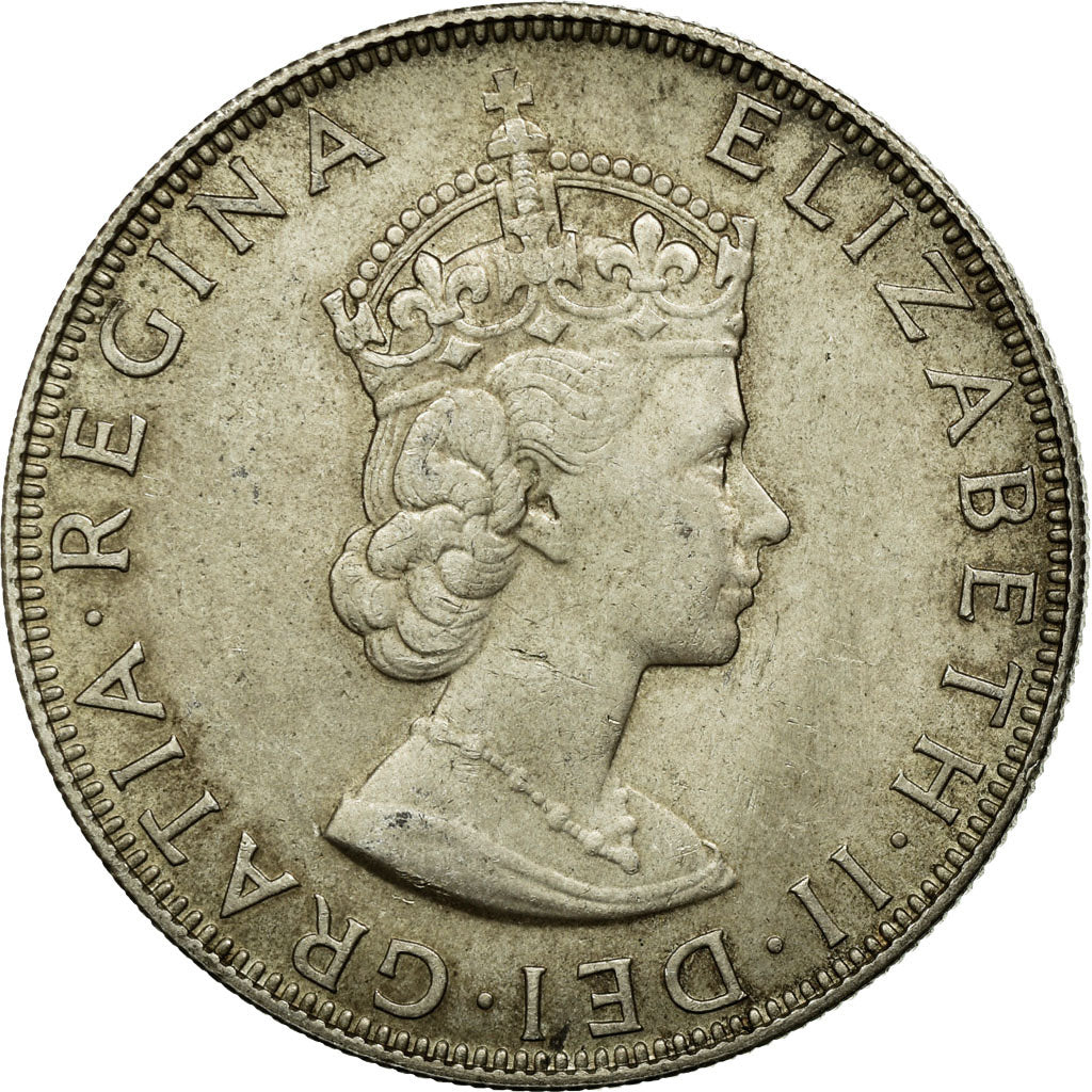 Coin, Bermuda, Elizabeth II, Crown, 1964, AU(50-53), Silver, KM:14
