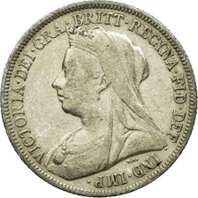 Moneda, Gran Bretaña, Victoria, Shilling, 1899, BC+, Plata, KM:780
