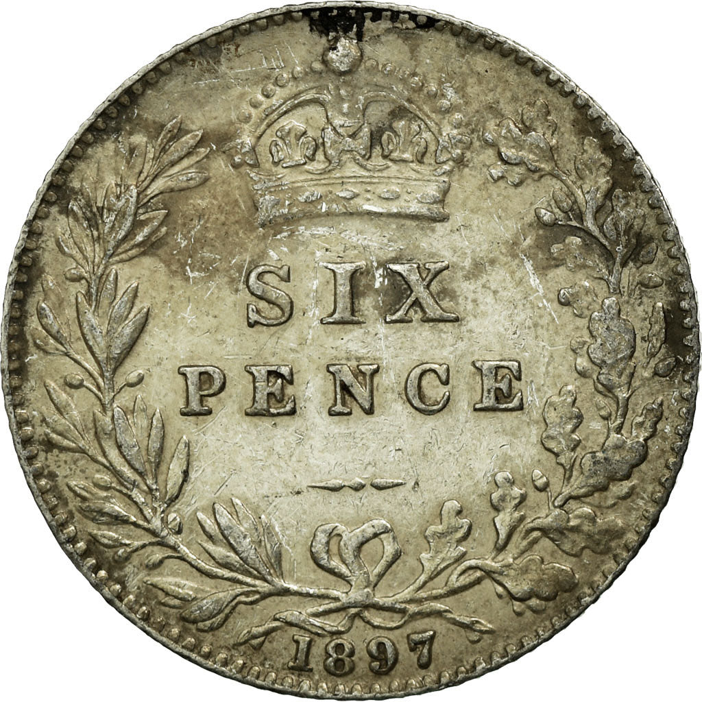 Coin, Great Britain, Victoria, 6 Pence, 1897, VF(30-35), Silver, KM:779