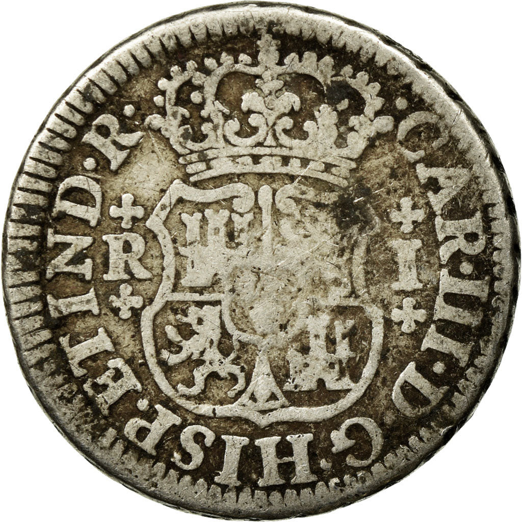 Moneda, México, Charles III, Real, 1770, Mexico City, BC+, Plata, KM:77