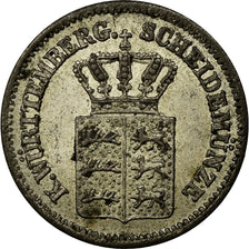 Coin, German States, WURTTEMBERG, Wilhelm I, Kreuzer, 1860, AU(55-58), Silver