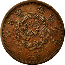 Coin, Japan, Mutsuhito, Sen, 1877, EF(40-45), Copper, KM:17.1