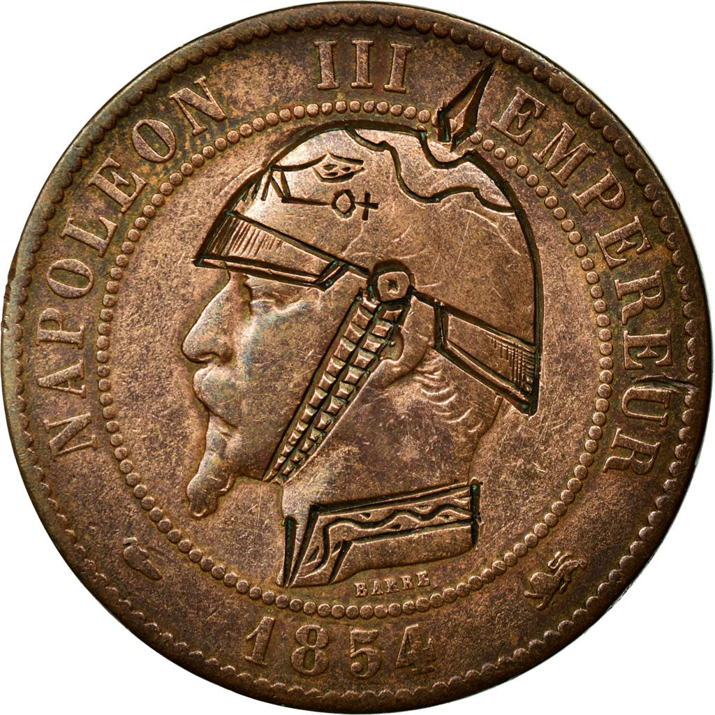 Coin, France, Napoleon III, Napoléon III, 10 Centimes, 1854, Lyon, Satirique
