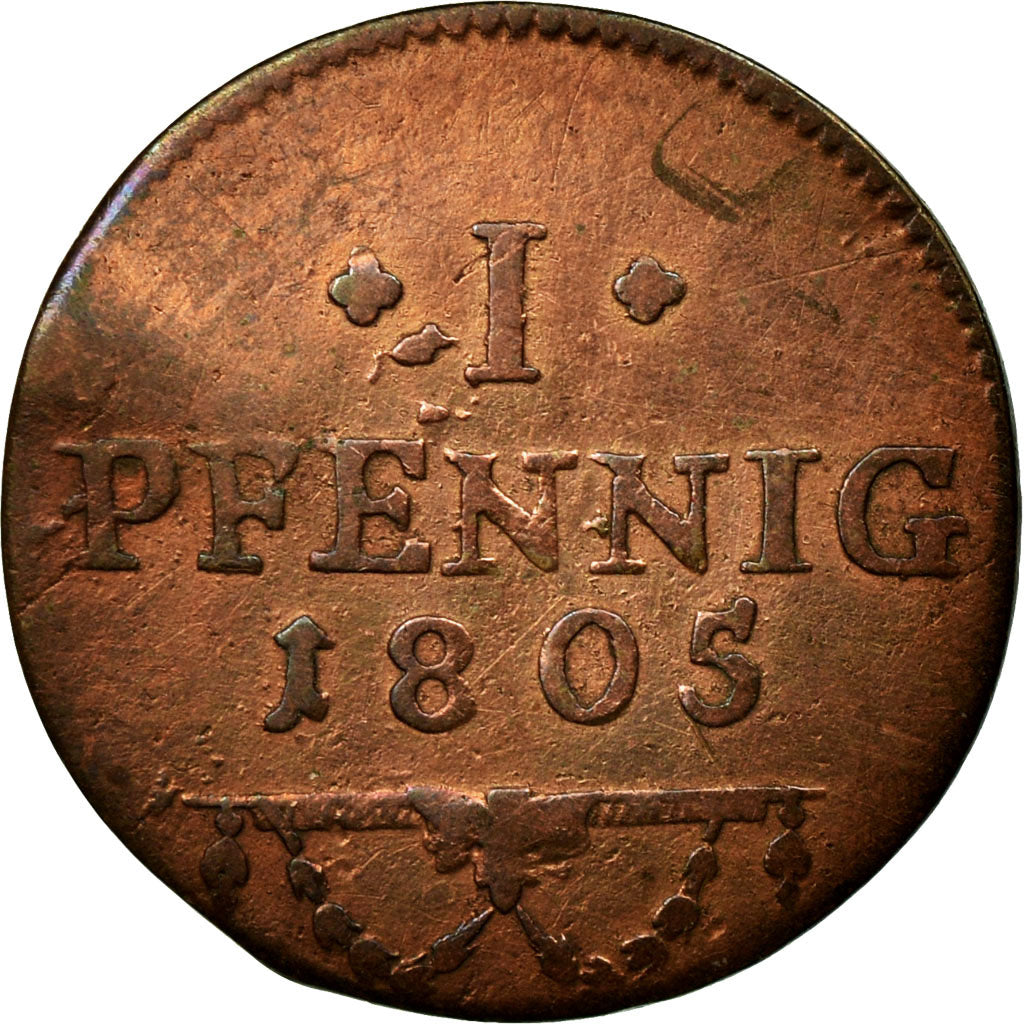 Coin, German States, SAXE-COBURG-SAALFELD, Franz Friedrich Anton, Pfennig, 1805