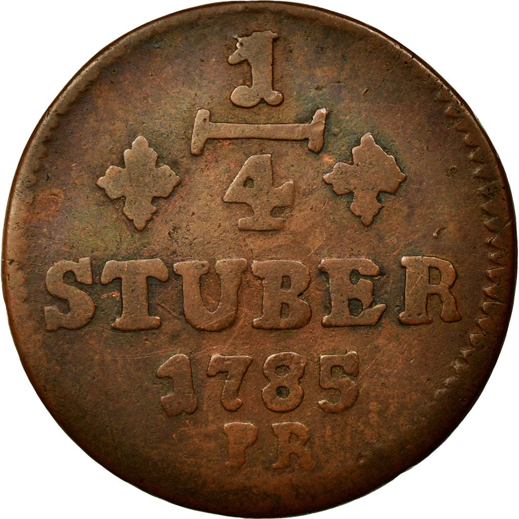 Coin, German States, JULICH-BERG, Karl Theodor, 1/4 Stüber, 1785, VF(30-35)