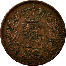 Coin, German States, BAVARIA, Ludwig II, 2 Pfennig, 1869, Munich, AU(50-53)