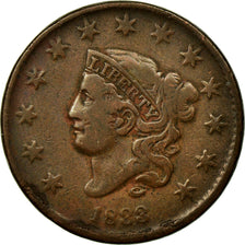 Monnaie, États-Unis, Coronet Cent, Cent, 1833, U.S. Mint, Philadelphie, TB+