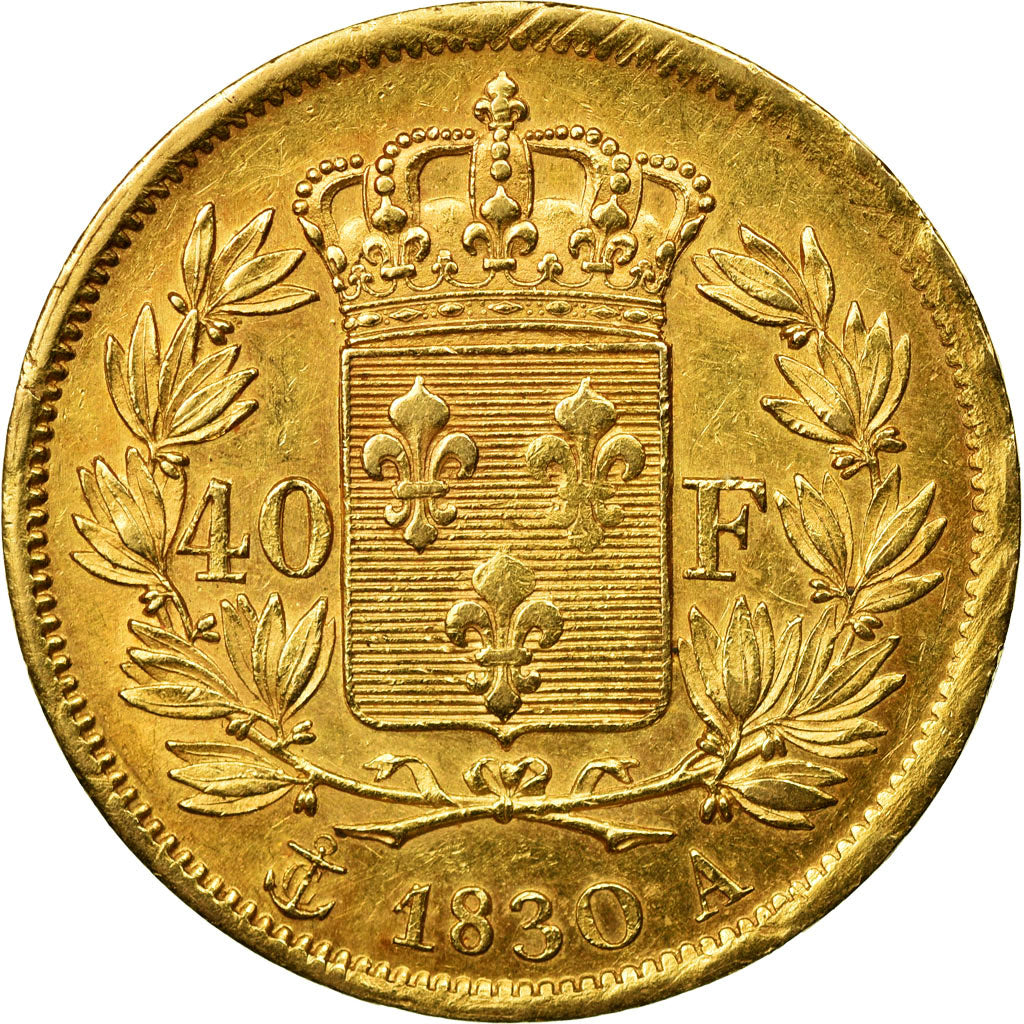 Coin, France, Charles X, 40 Francs, 1830, Paris, EF(40-45), Gold, KM:721.1