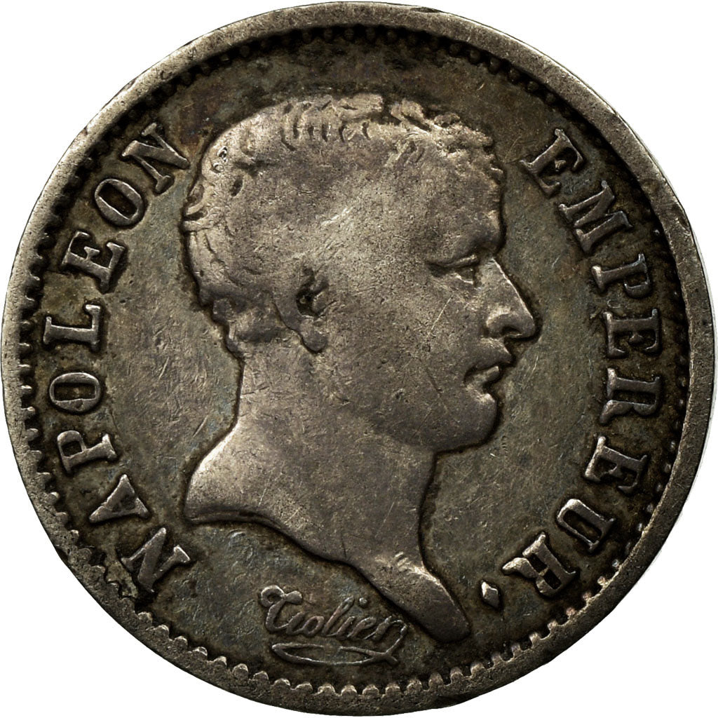 Coin, France, Napoléon I, 1/4 Franc, 1807, Paris, VF(20-25), Silver, KM:670.1