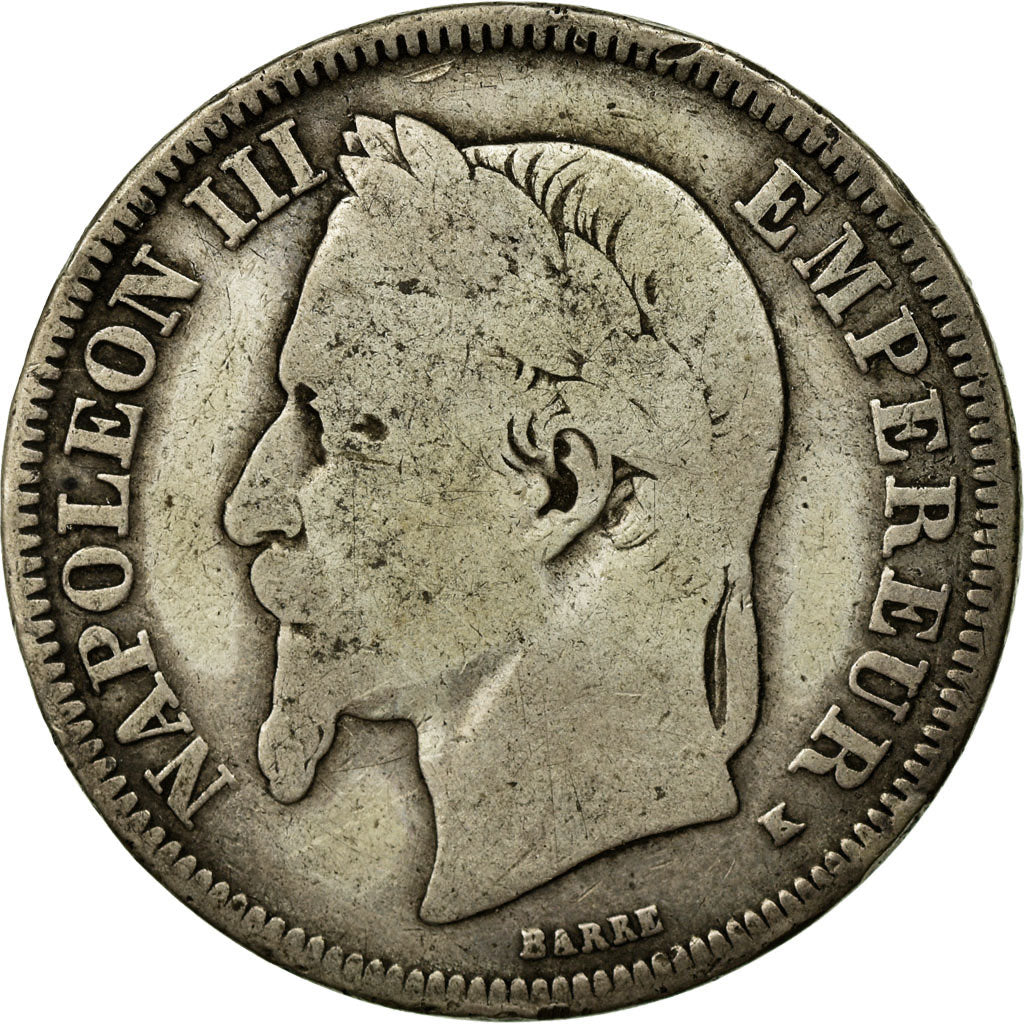 Münze, Frankreich, Napoleon III, Napoléon III, 2 Francs, 1866, Bordeaux, SGE+