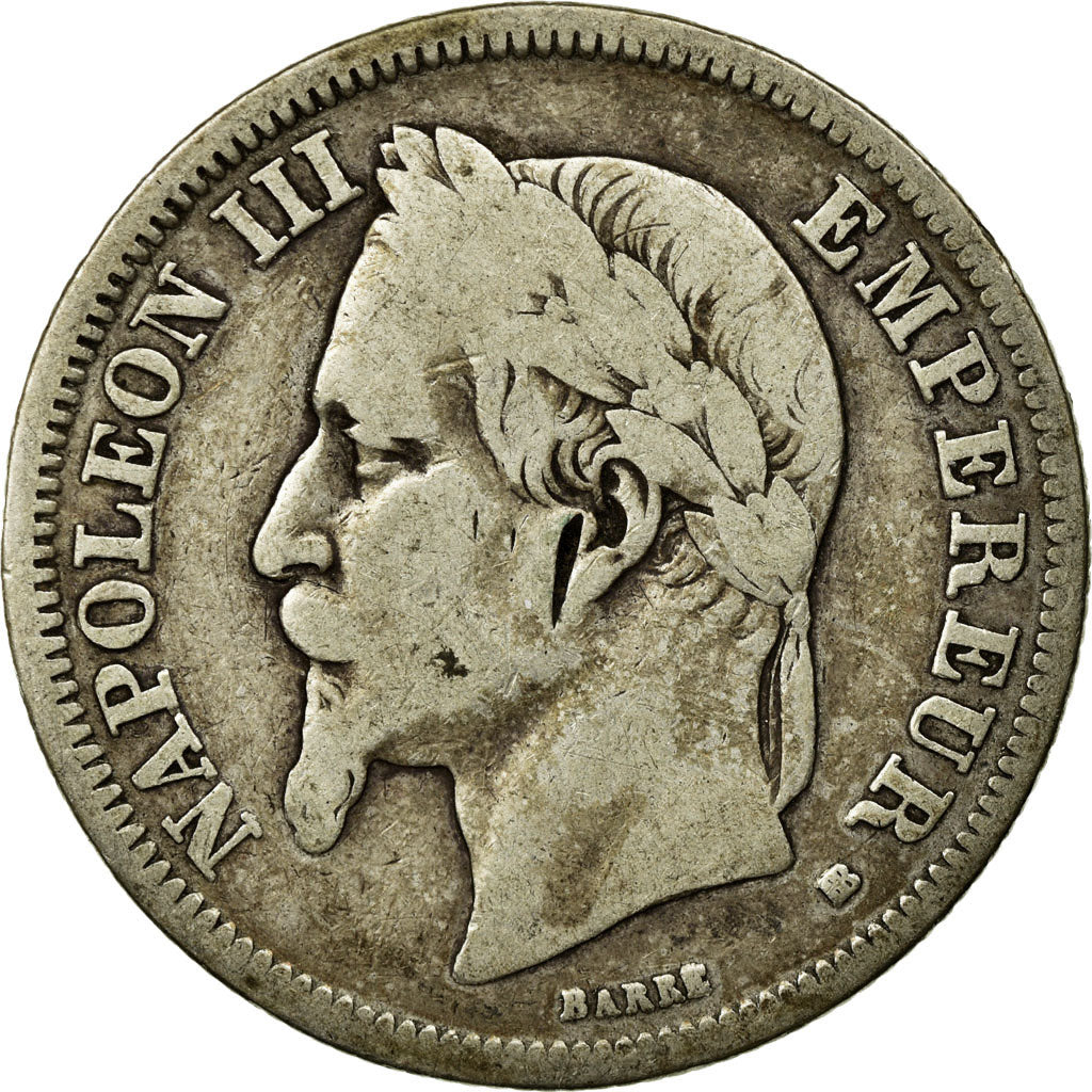 Münze, Frankreich, Napoleon III, Napoléon III, 2 Francs, 1868, Strasbourg