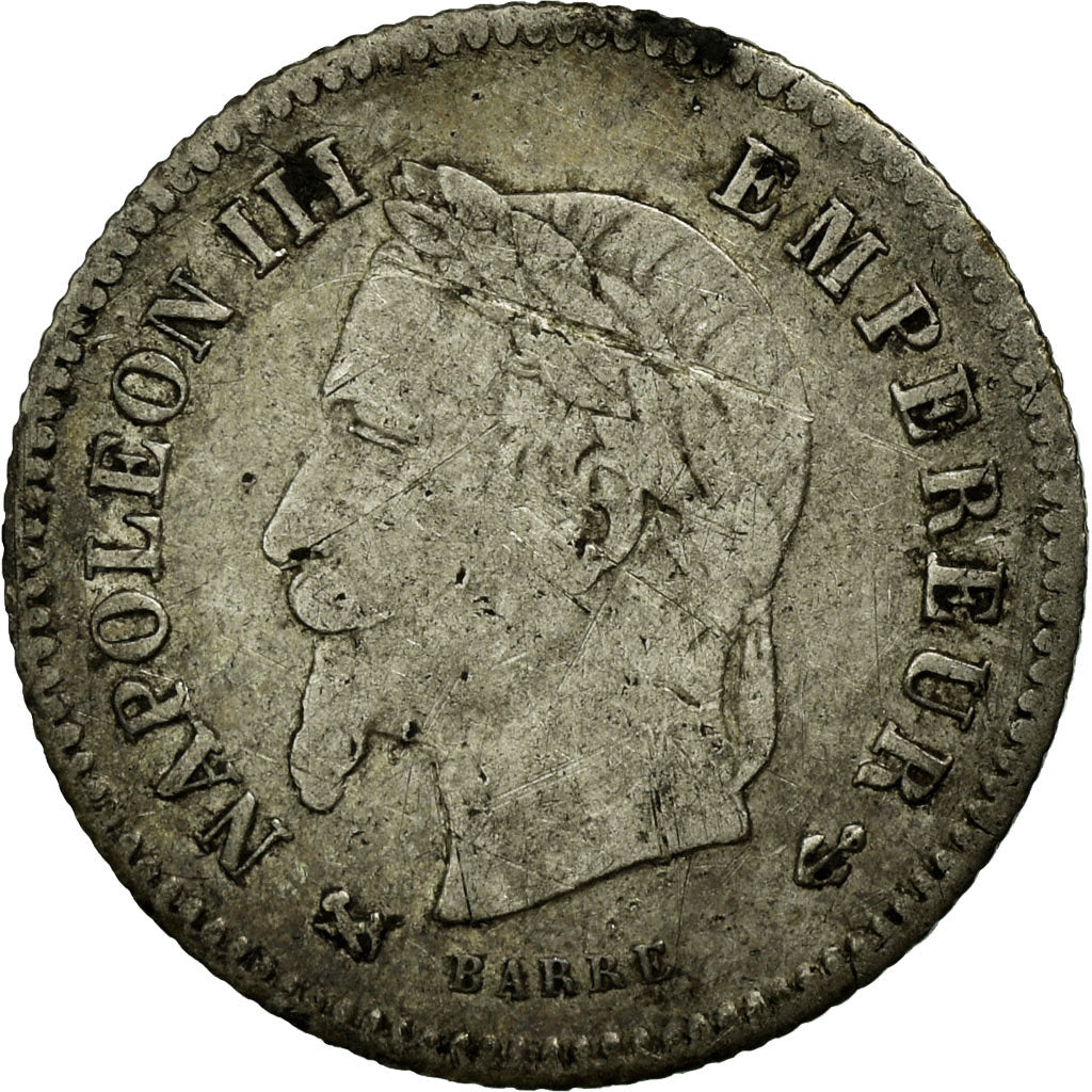 Moeda, França, Napoleon III, Napoléon III, 20 Centimes, 1867, Bordeaux