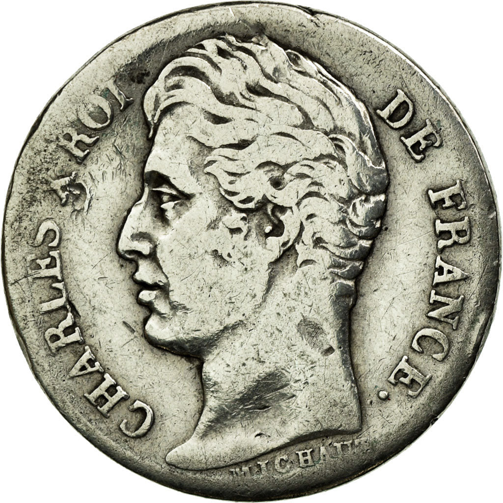Moneta, Francja, Charles X, 1/2 Franc, 1826, Perpignan, VF(20-25), Srebro