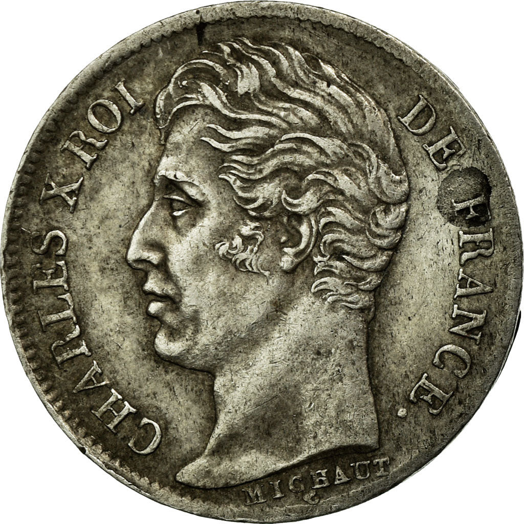 Coin, France, Charles X, 1/2 Franc, 1826, Rouen, EF(40-45), Silver, KM:723.2