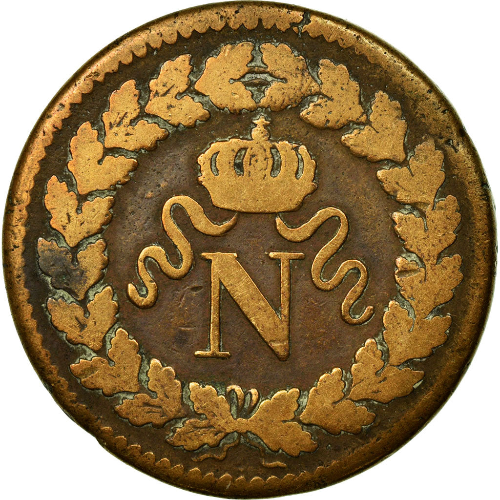 Moneta, Francia, Napoleon III, Napoléon I, Decime, 1814, Strasbourg, MB+
