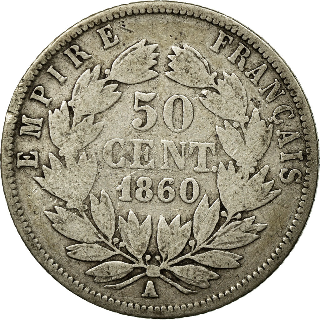 Münze, Frankreich, Napoleon III, Napoléon III, 50 Centimes, 1860, Paris, SGE+
