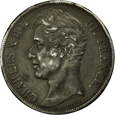 Moneda, Francia, Charles X, 2 Francs, 1825, Paris, MBC, Plata, KM:725.1