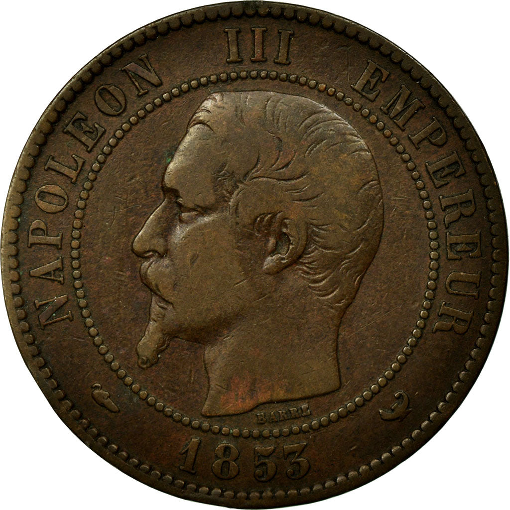 Francia, Token, Royal, Napoléon III, Visite à Lille, 1853, Barre, MB+, Rame