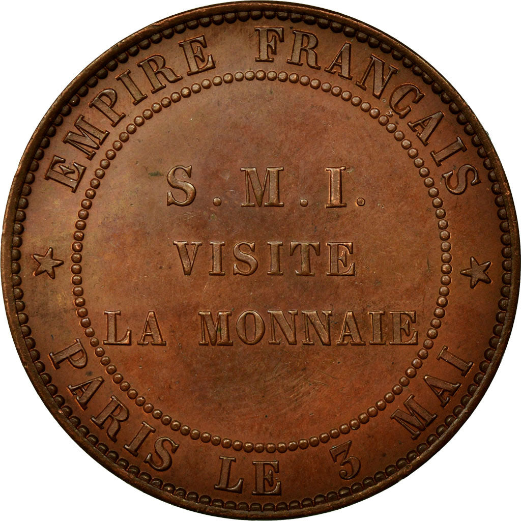 Coin, France, 10 Centimes, 1854, Paris, AU(55-58), Bronze, Gadoury:250