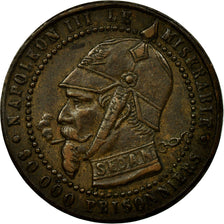 Coin, France, 5 Centimes, 1871, Paris, Satirique, EF(40-45), Bronze