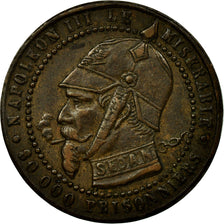 Moneta, Francia, 5 Centimes, 1871, Paris, Satirique, BB, Bronzo