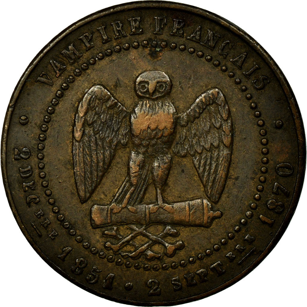 Coin, France, 5 Centimes, 1871, Paris, Satirique, EF(40-45), Bronze