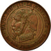 Moeda, França, 5 Centimes, 1871, Paris, Satírica, AU(55-58), Bronze