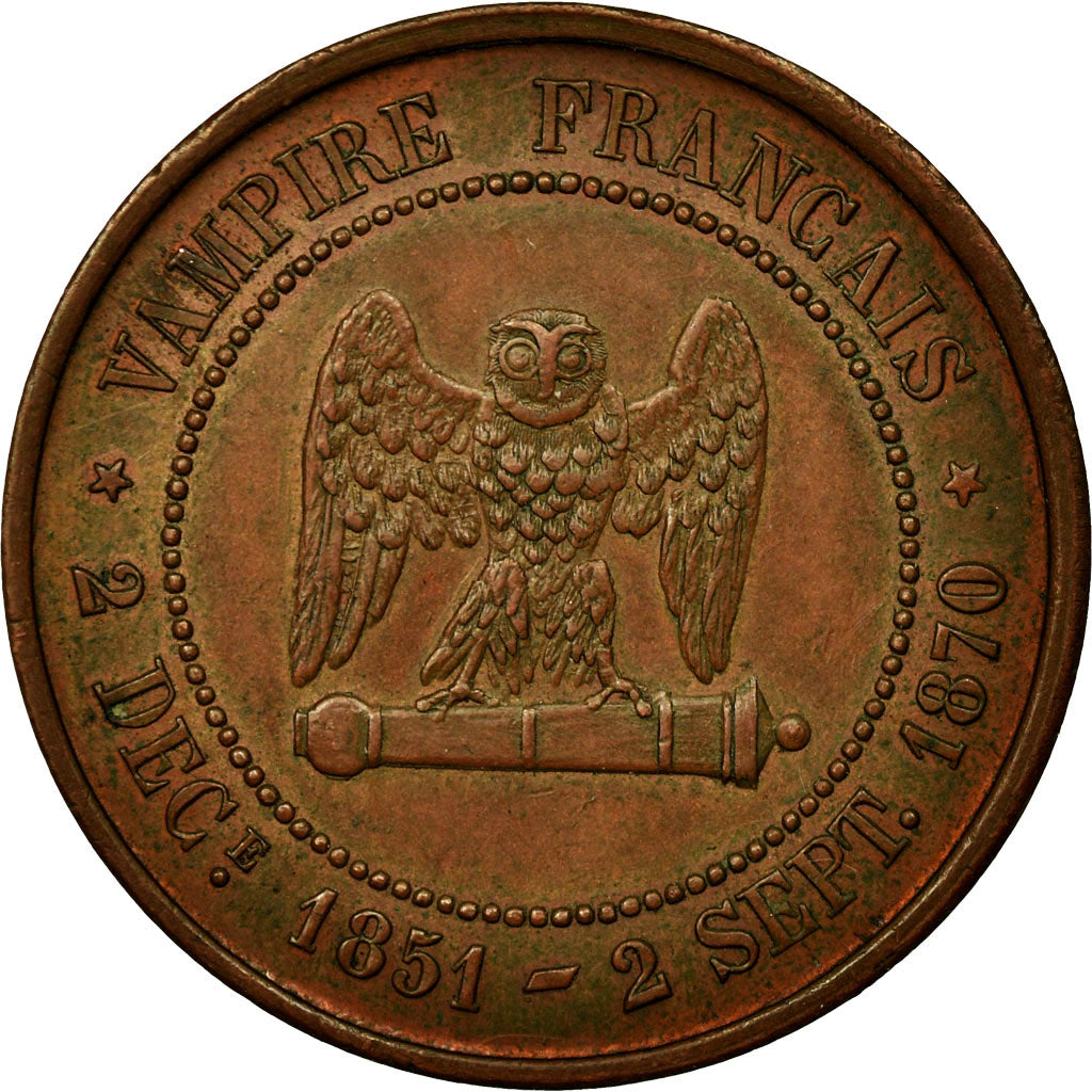 Monnaie, France, 5 Centimes, 1871, Paris, Satirique, SUP, Bronze