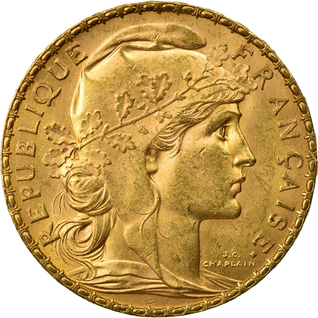 Coin, France, Marianne, 20 Francs, 1905, AU(55-58), Gold, KM:847, Gadoury:1064