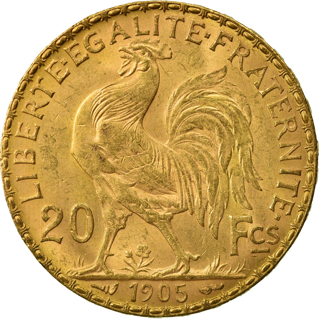 Coin, France, Marianne, 20 Francs, 1905, AU(55-58), Gold, KM:847, Gadoury:1064