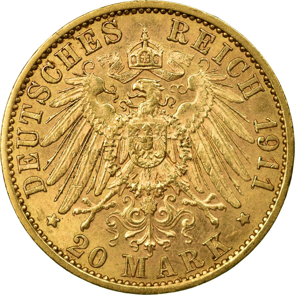 Monnaie, Etats allemands, PRUSSIA, Wilhelm II, 20 Mark, 1911, Berlin, SUP, Or