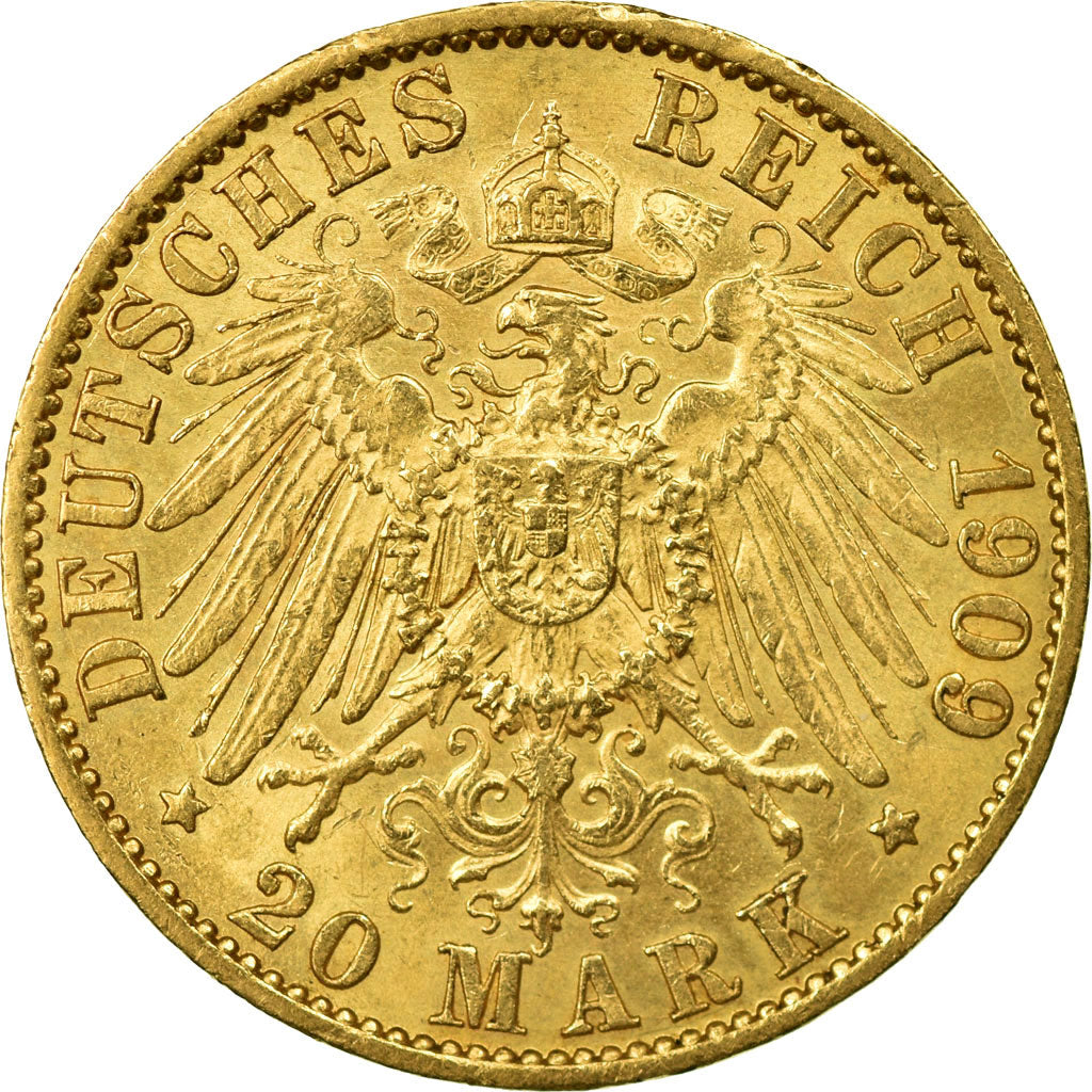 Monnaie, Etats allemands, PRUSSIA, Wilhelm II, 20 Mark, 1909, Berlin, SUP, Or