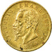 Moeda, Itália, Vittorio Emanuele II, 20 Lire, 1877, Rome, EF(40-45), Dourado