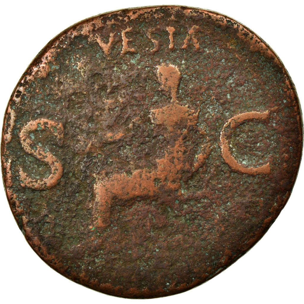 Coin, Germanicus, As, 37-38, Rome, F(12-15), Bronze, RIC:38