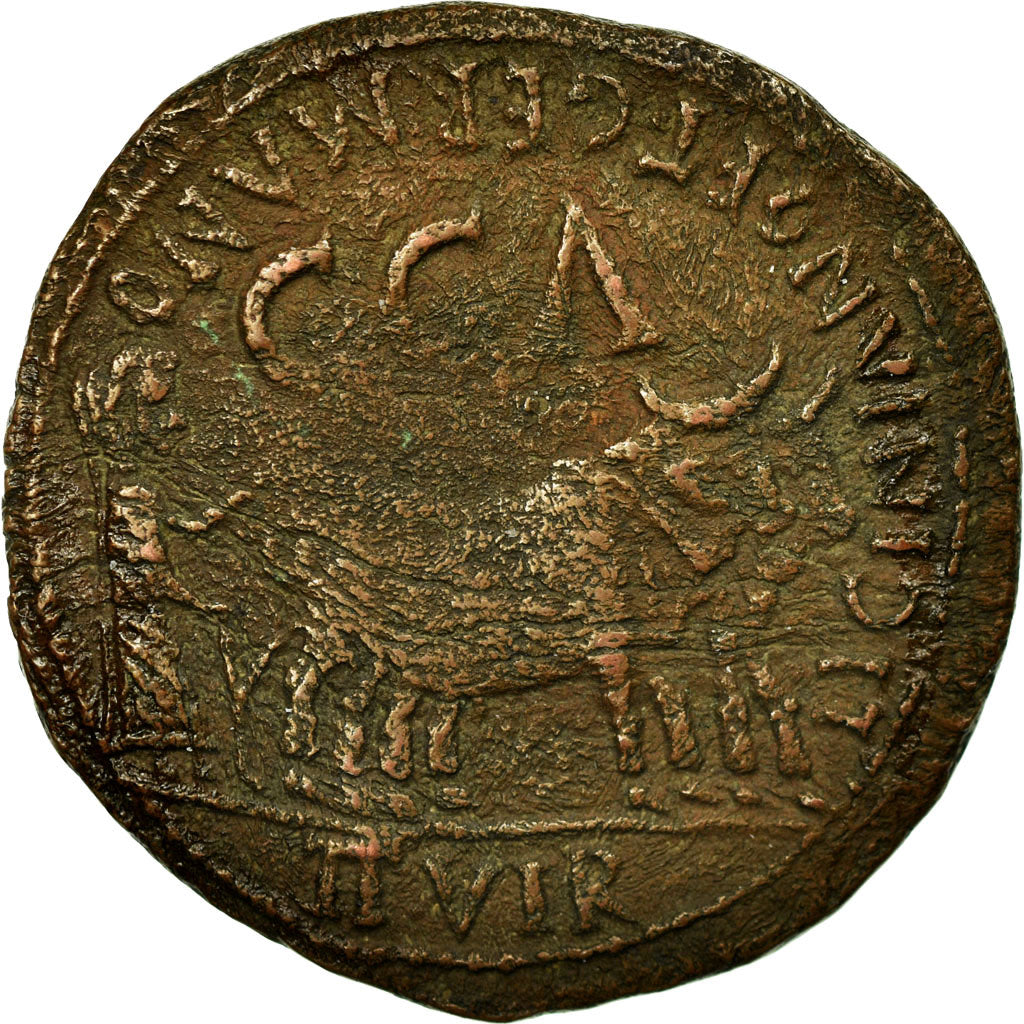 Monnaie, Spain, As, Caesaraugusta, TB, Cuivre