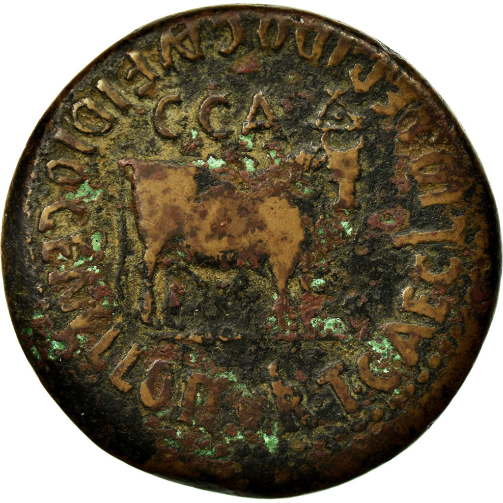 Moneta, Hiszpania, As, Caesaraugusta, VF(20-25), Miedź