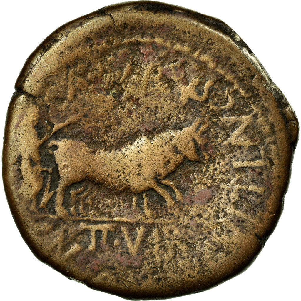 Monnaie, Spain, Auguste, As, Caesaraugusta, B+, Cuivre