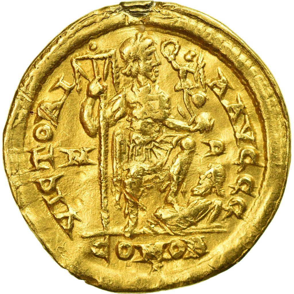 Coin, Honorius, Solidus, 395-402, Milan, EF(40-45), Gold, RIC:1206C