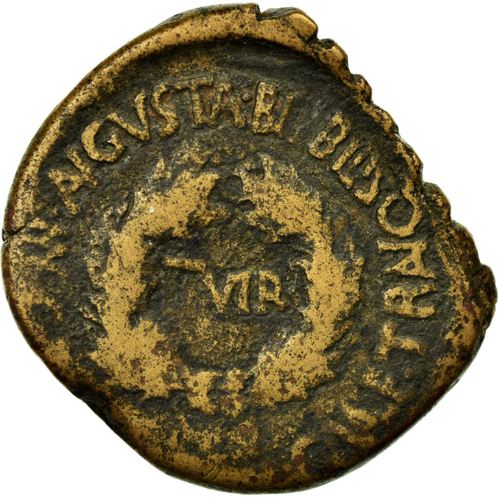 Moneda, Spain, Tiberius, As, Bilbilis, BC, Cobre