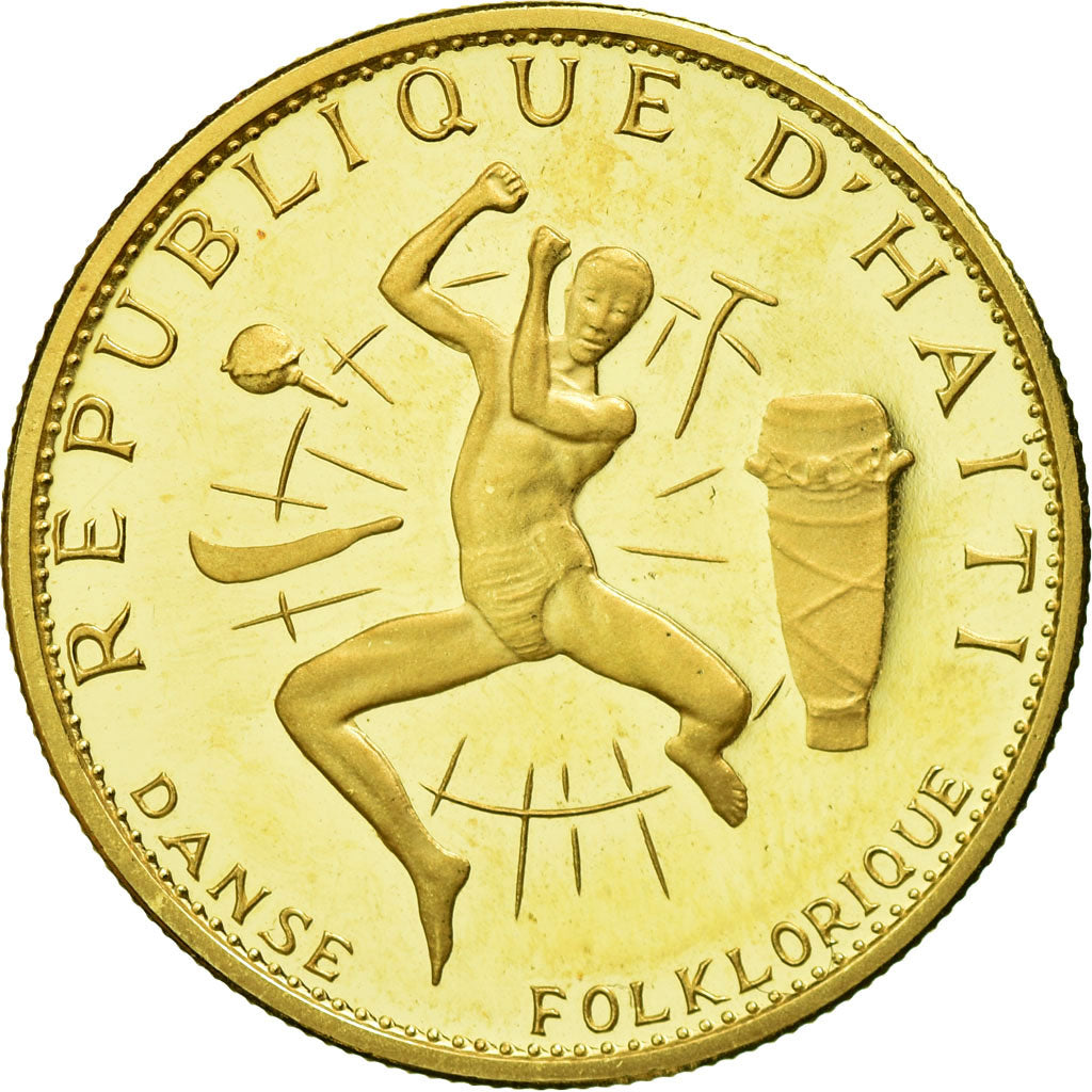 Coin, Haiti, 50 Gourdes, 1967, MS(63), Gold, KM:68