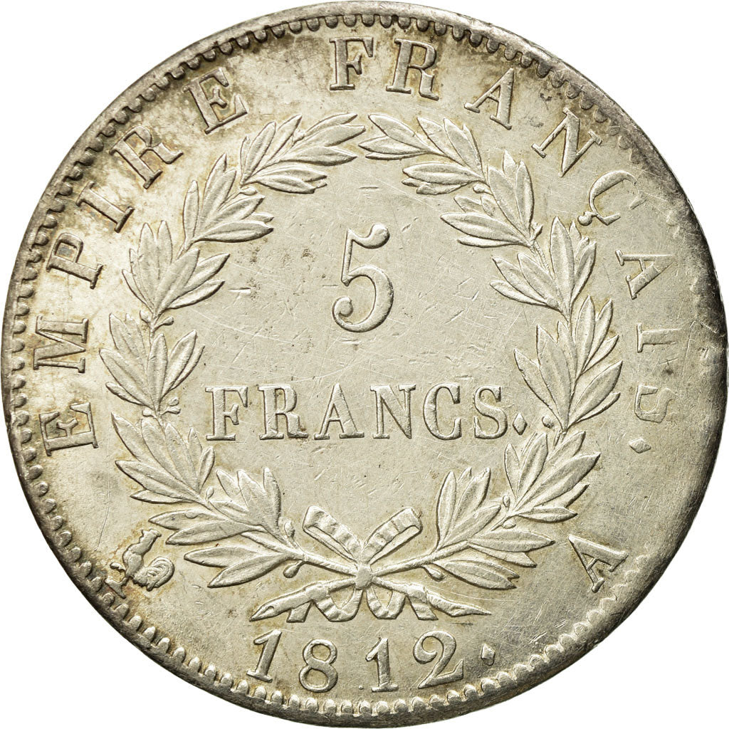 Coin, France, Napoléon I, 5 Francs, 1812, Paris, EF(40-45), Silver, KM:694.1