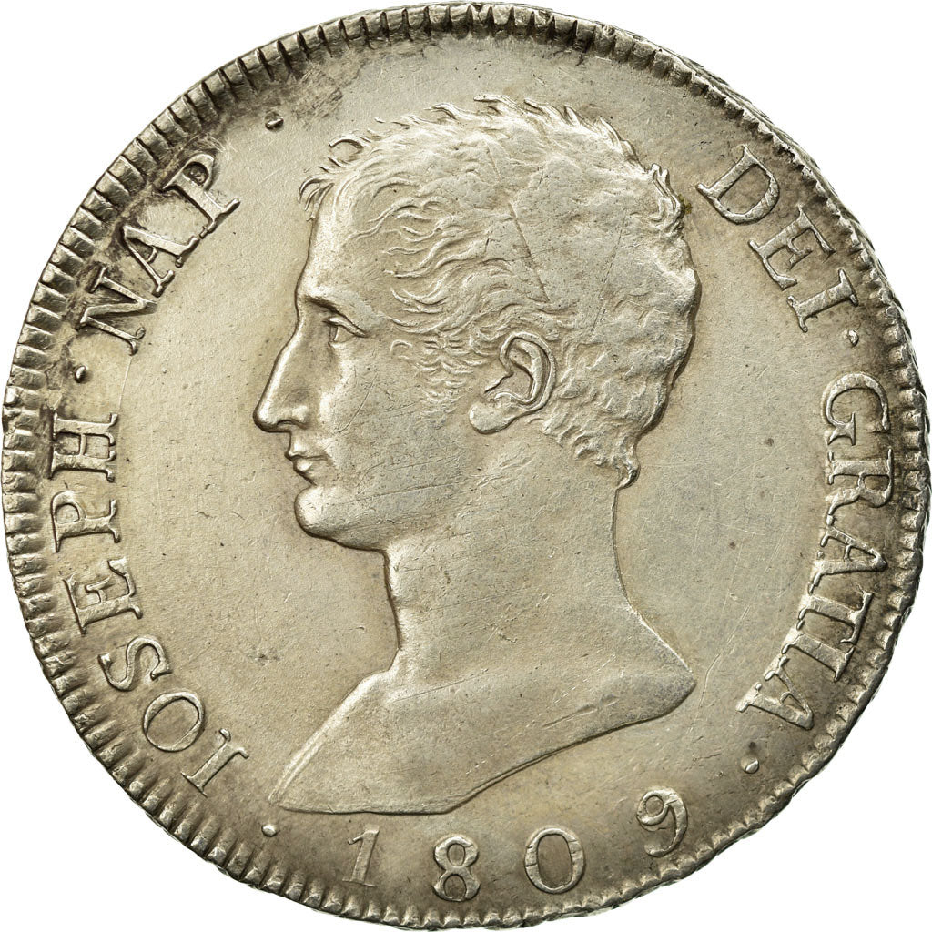 Coin, Spain, Joseph Napolean, 20 Réales, 1809, Madrid, AU(50-53), Silver