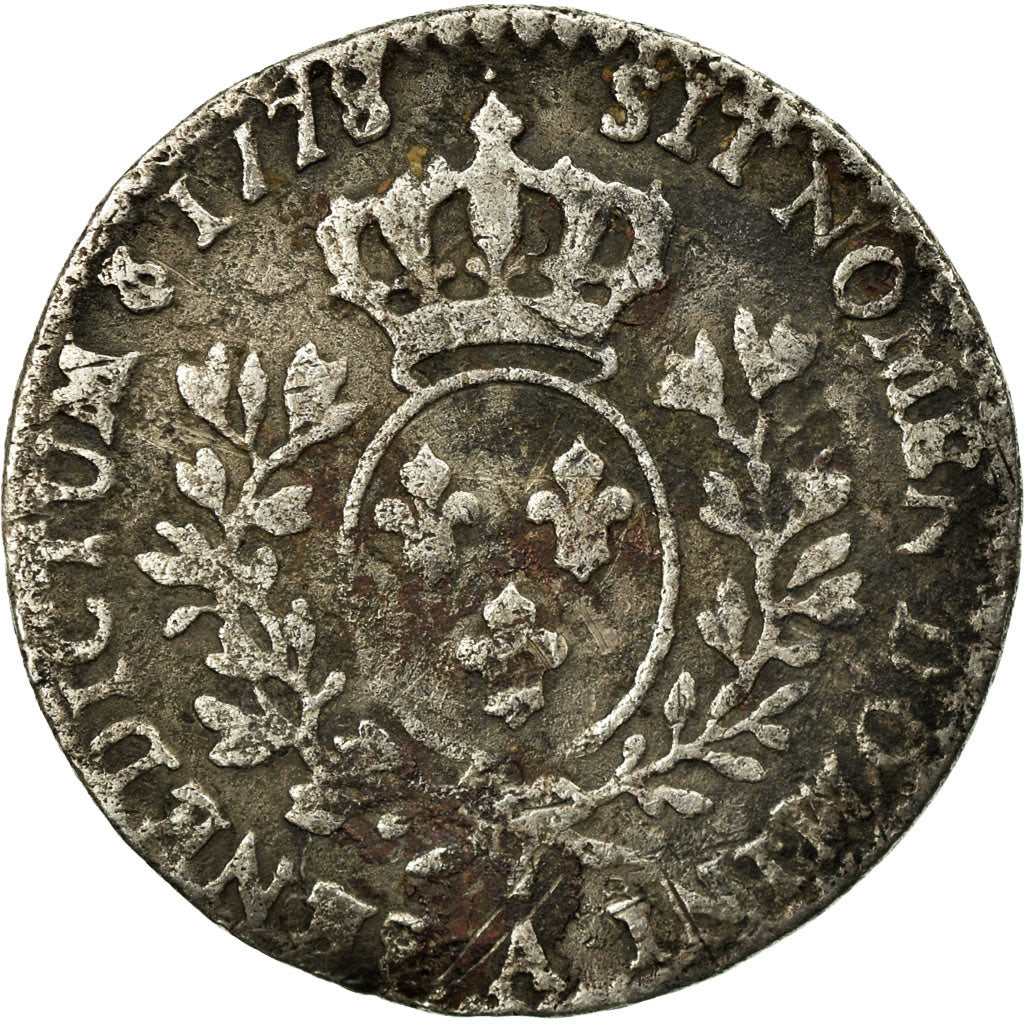 Coin, France, Louis XVI, 1/10 Écu, 12 Sols, 1/10 ECU, 1778, Paris, VF(20-25)