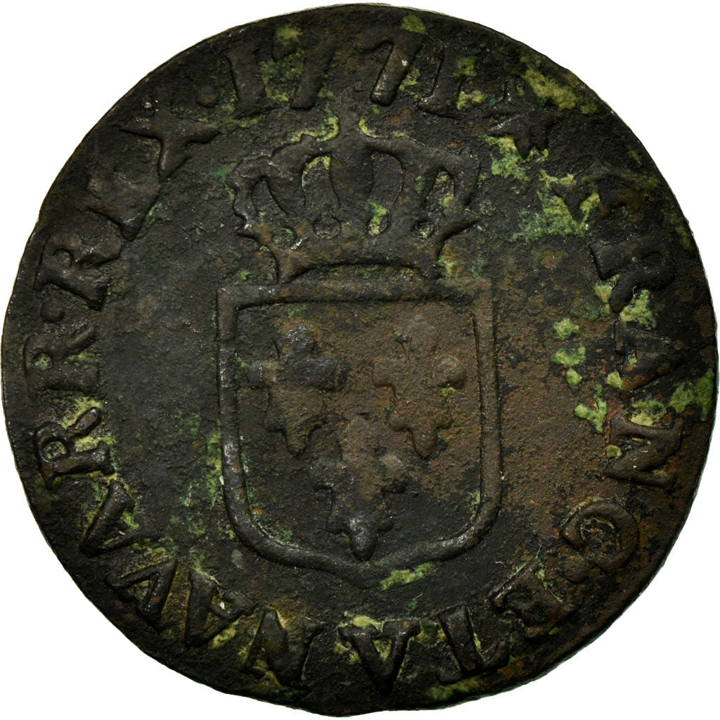 Monnaie, France, Louis XV, Liard à la vieille tête, Liard, 1771, Troyes, TTB