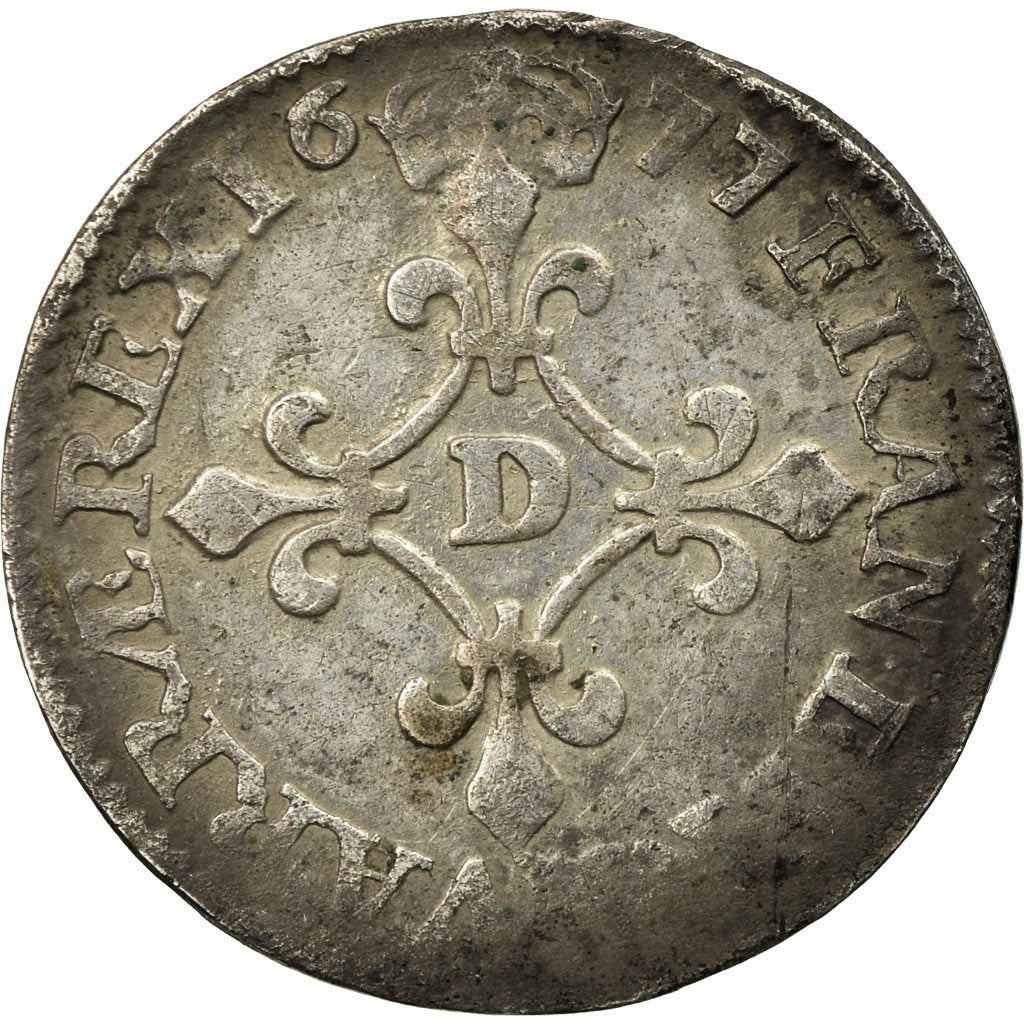 Münze, Frankreich, Louis XIV, 4 Sols dits « des Traitants », 4 Sols, 1677